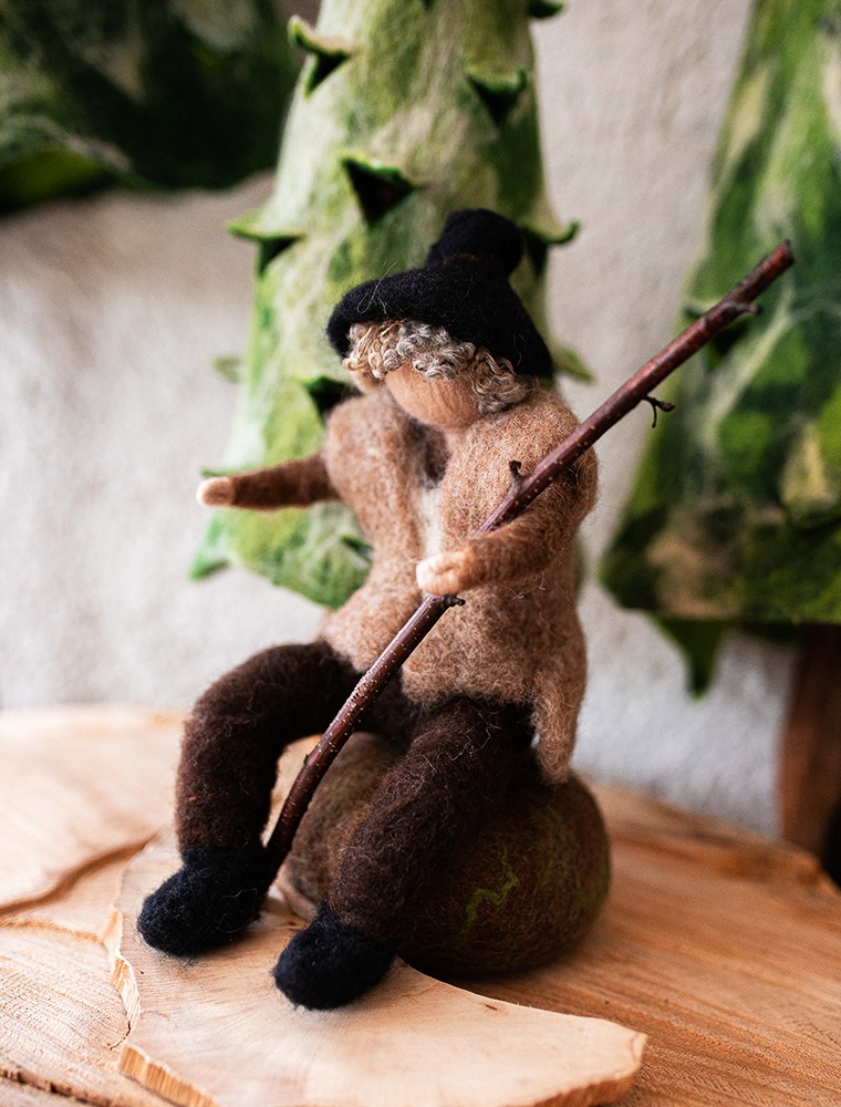 Filzfigur Hirte Tannenbaum Filzen DIY