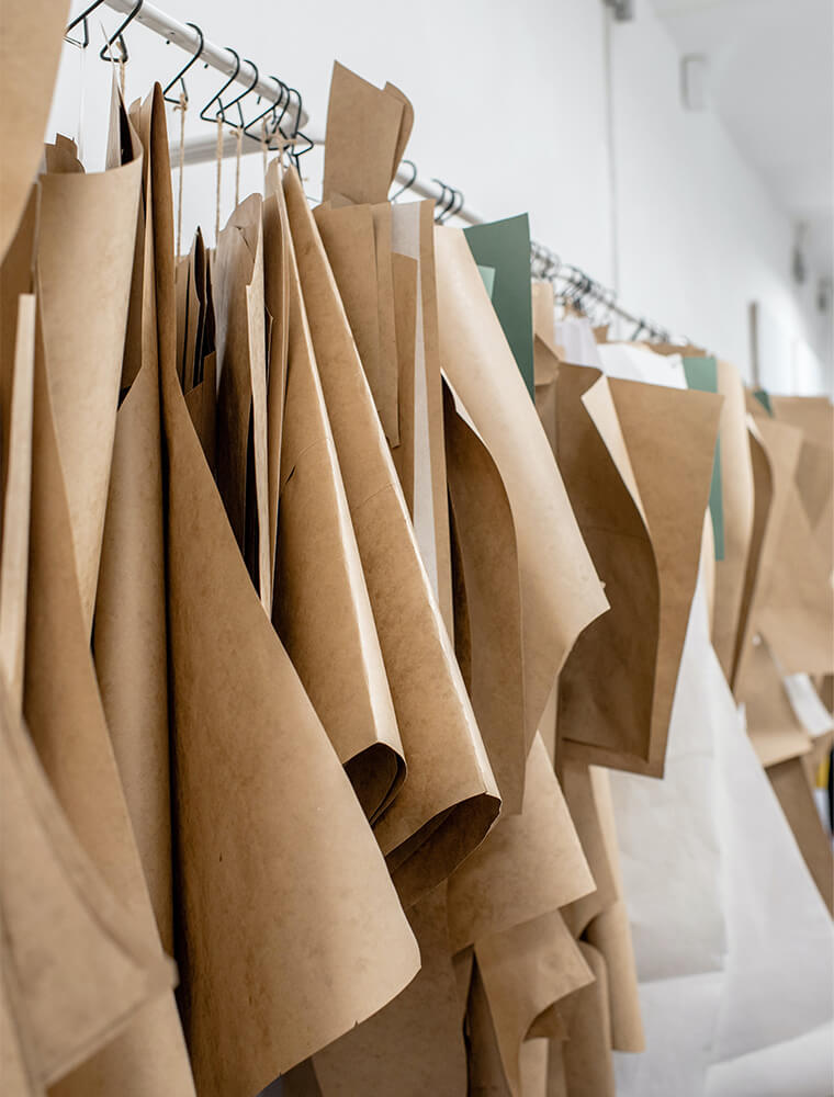 Schnittmuster auf der Stange